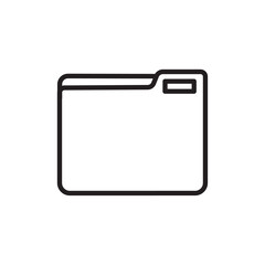 Folder icon Flat art illustration in outline