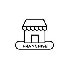 Franchise icon Flat art illustration in outline
