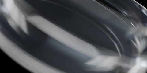 Transparent Glass Morphing Abstract Minimalist 3D Illustration