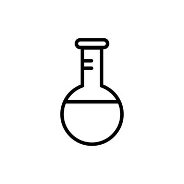 recommend clip art: Flask icon Flat art illustration in outline