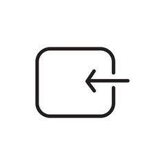 Import icon Flat art illustration in outline