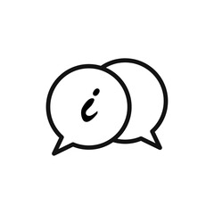 Info icon Flat art illustration in outline