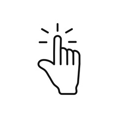 Obraz premium Interactive icon Flat art illustration in outline