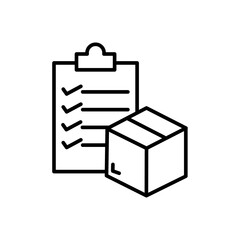 Inventory icon Flat art illustration in outline