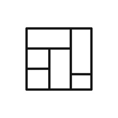 Layout icon Flat art illustration in outline