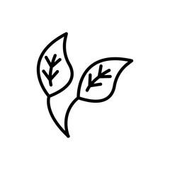 Obraz premium Leaf icon Flat art illustration in outline