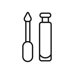 Lip gloss icon Flat art illustration in outline