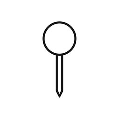 Location pin icon Flat art illustration in outline