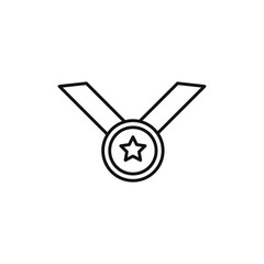 Medal Icon Flat art illustration in outline