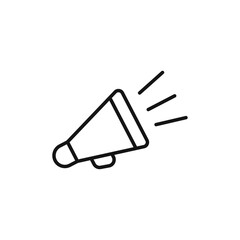 Megaphone icon Flat art illustration in outline