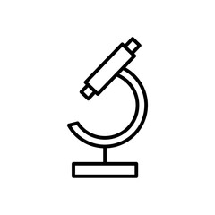 Microscope Icon Flat art illustration in outline