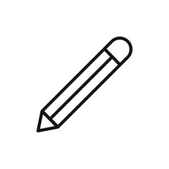 Pencil icon Flat art illustration in outline