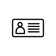 Personal documents icon Flat art illustration in outline