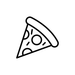 Pizza icon Flat art illustration in outline