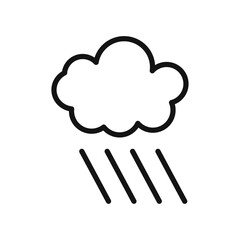 Rain icon Flat art illustration in outline