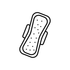 Sanitary pad icon Flat art illustration in outline