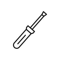Screwdriver icon Flat art illustration in outline