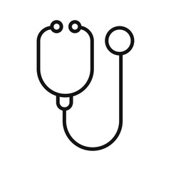 Stethoscope icon Flat art illustration in outline