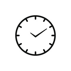 Time icon Flat art illustration in outline