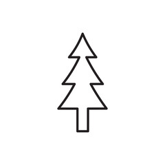 Tree icon Flat art illustration in outline