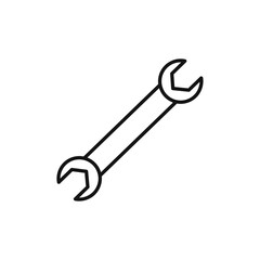 Fototapeta premium Wrench icon Flat art illustration in outline