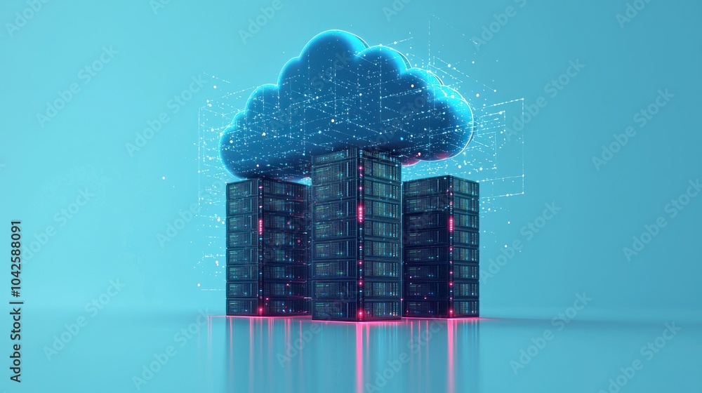Poster Cloud Computing with Servers and Digital Network Connections