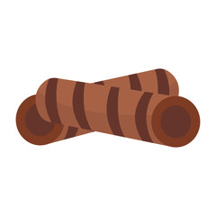 Chocolate Illustration in Trendy Cartoon Design. World Chocolate Day Celebration. Isolated Vector