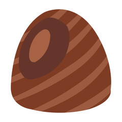 Chocolate Illustration in Trendy Cartoon Design. World Chocolate Day Celebration. Isolated Vector