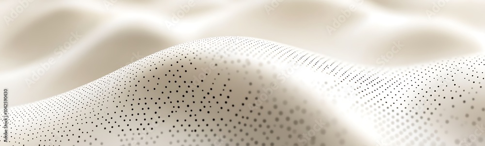 Poster A close-up view of textured white fabric showcases soft waves and subtle dotted patterns, creating an elegant and aesthetic appearance.