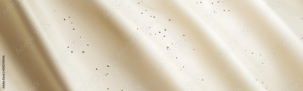 Poster A close-up view of textured, cream-colored fabric featuring delicate patterns and soft folds.