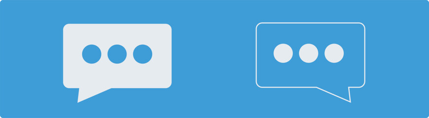 chat message icon set, comment icon speech bubble symbol Chat message icons . 10 EPS.