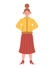 young woman wearing winter clothes