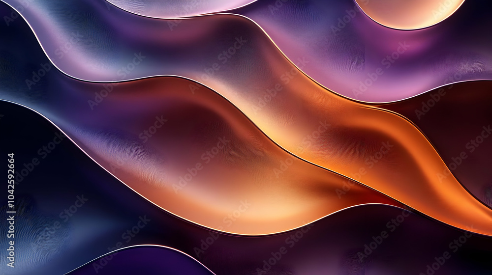 Poster abstract waves of color in flowing patterns create a dynamic visual.