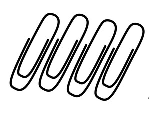 paper clip isolated on white