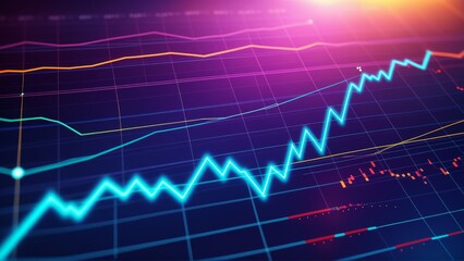 Digital Stock Market Diagram Illustration