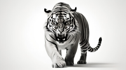 Tiger illustration on a white background.