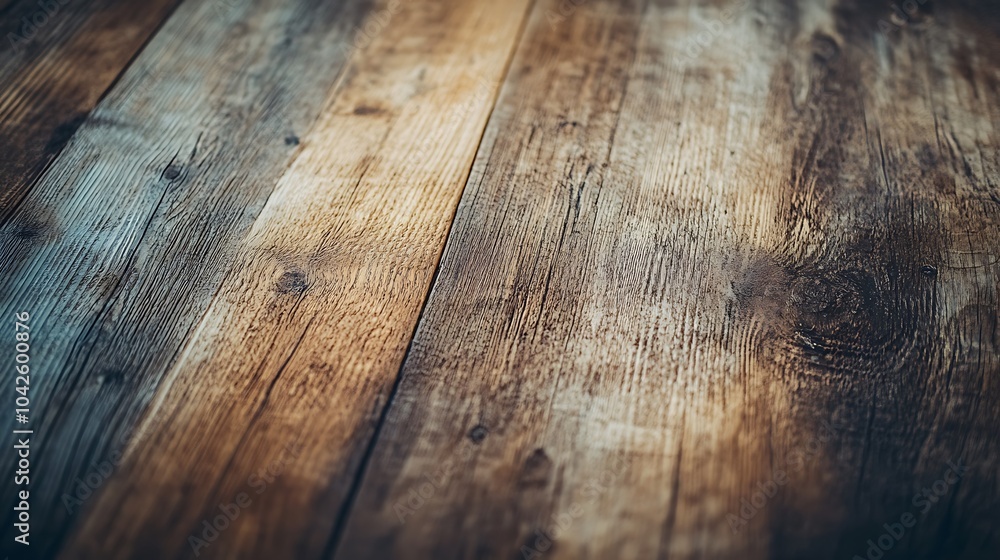 Poster a close-up view of rustic wooden planks with a textured surface, showcasing natural patterns and ear