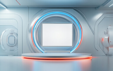 Future technology elements of e-commerce product display background