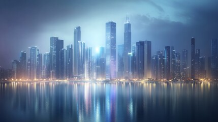 Fototapeta premium Urban Cityscape with Spacious Layout and High Details