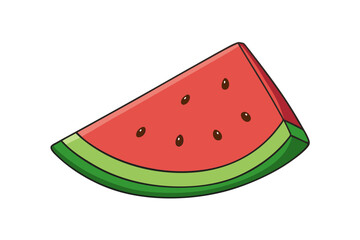 Watermelon Slice vector | isolated vector silhouette illustration on white background