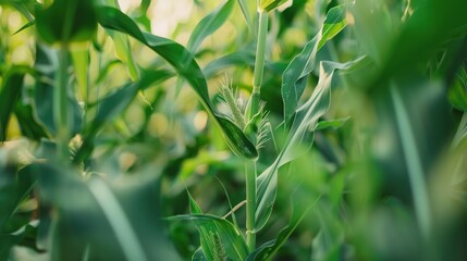 Naklejka premium Cornfield closeup