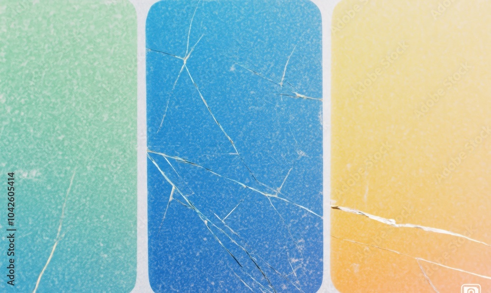 Poster Digital Disconnect High-Definition Cracked Smartphone Screen for Graphic Design Projects