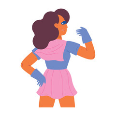 girl power fighting woman