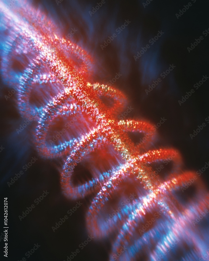 Aufkleber vibrant helix capturing the mystique of dna in abstract