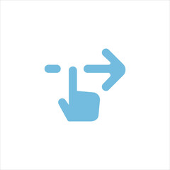 Swipe right icon vector logo art illustration-01.eps