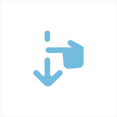 Swipe down icon vector logo art illustration-01.eps