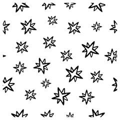 background, star, seamless simple vector hand draw sketch doodle