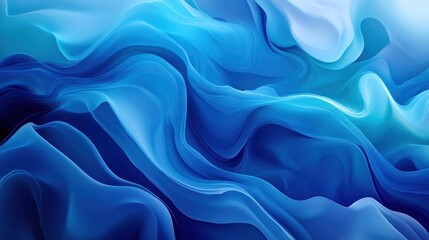 Fototapeta premium Abstract waves in shades of blue, creating a serene and fluid visual experience.