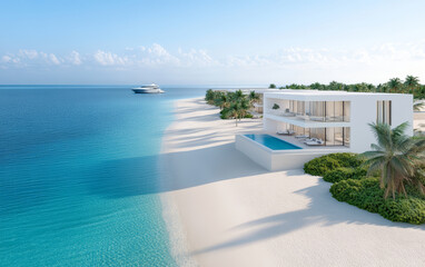 Fototapeta premium Summer vacation home by the sea