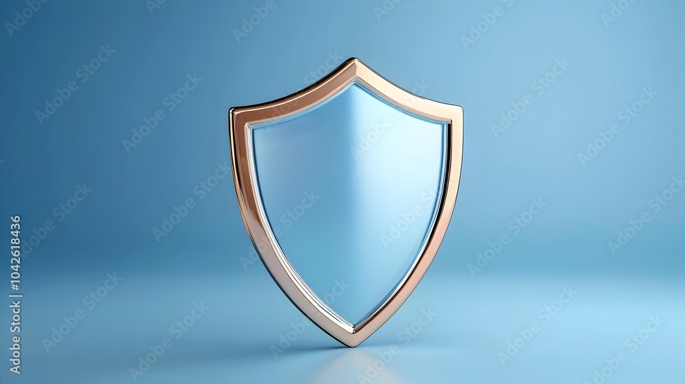 Poster secure website shield design with blank space in middle